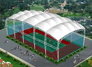 網(wǎng)球場膜結(jié)構(gòu)頂棚/雨棚/遮陽棚有什么優(yōu)點？