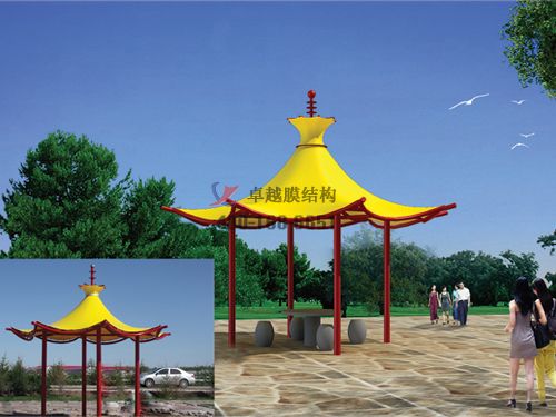 孝感張拉<font color='red'>膜結(jié)構(gòu)景觀(guān)</font>設(shè)計(jì)施工【案例圖片】