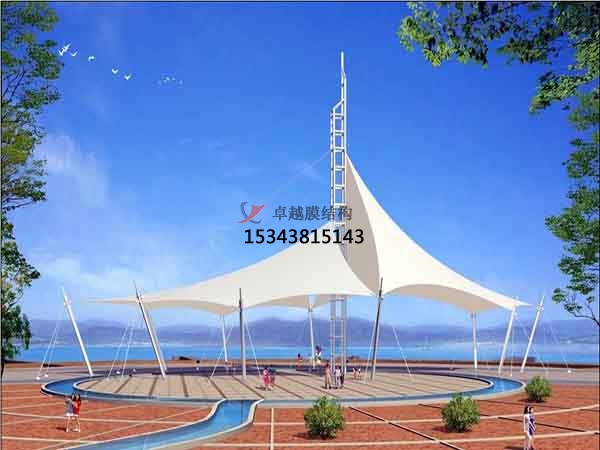 白山<font color='red'>張拉膜結(jié)構(gòu)</font>景觀小品【案例圖片】