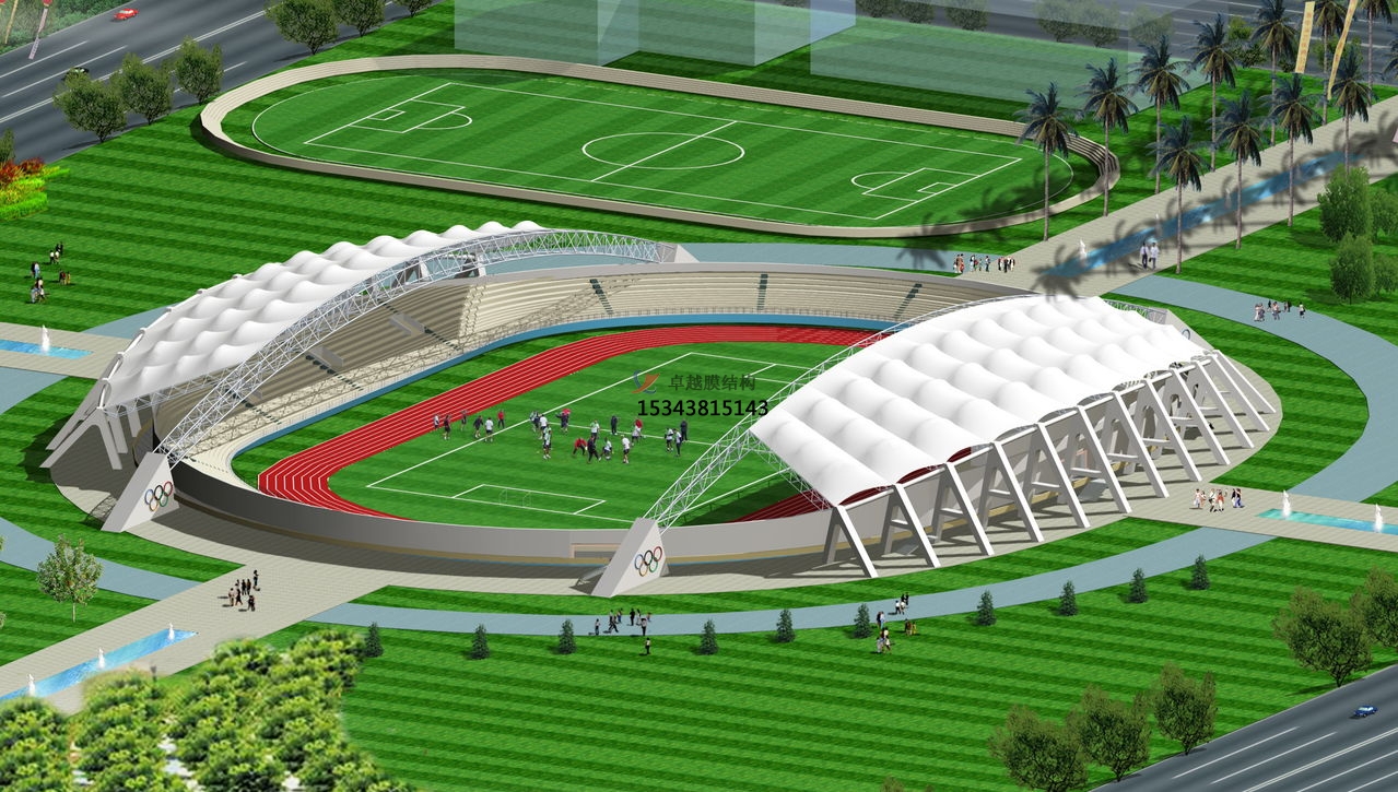 郴州市體育場看臺頂棚/運(yùn)動場主席臺/風(fēng)雨操場雨棚生產(chǎn)廠家