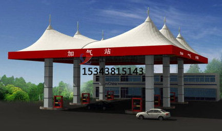 南陽膜結(jié)構加油站拉膜案例