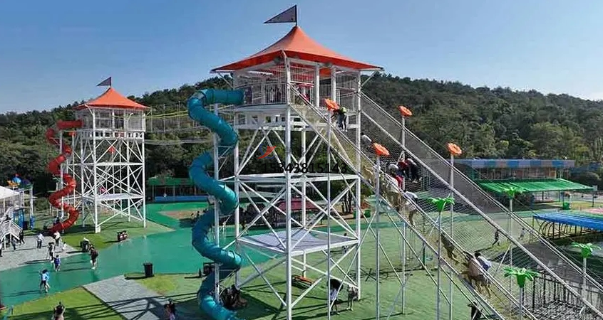 許昌滑世界橘紅色<font color='red'>張拉膜結構</font>生產