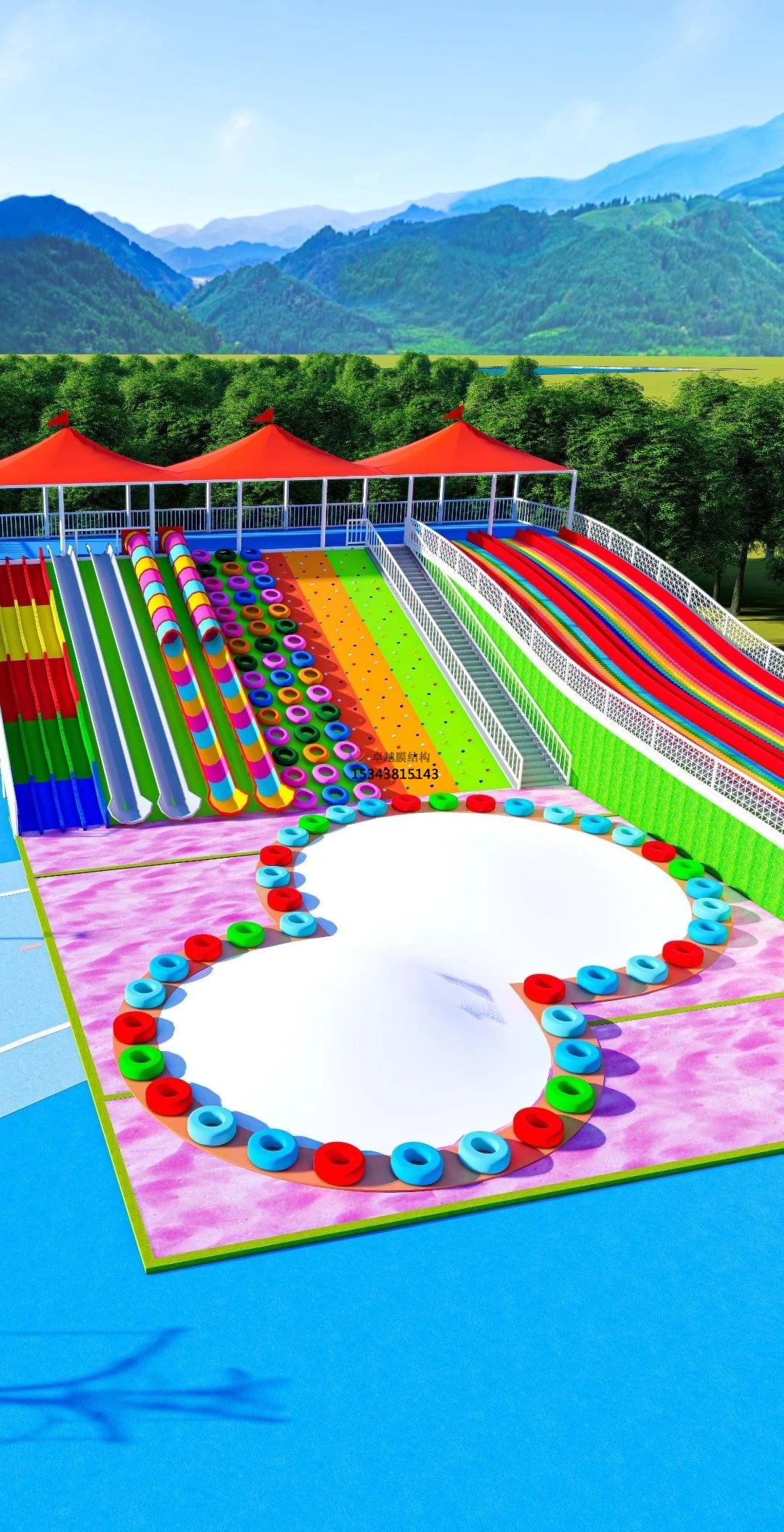 運城滑世界橘紅色<font color='red'>張拉膜結(jié)構(gòu)</font>生產(chǎn)